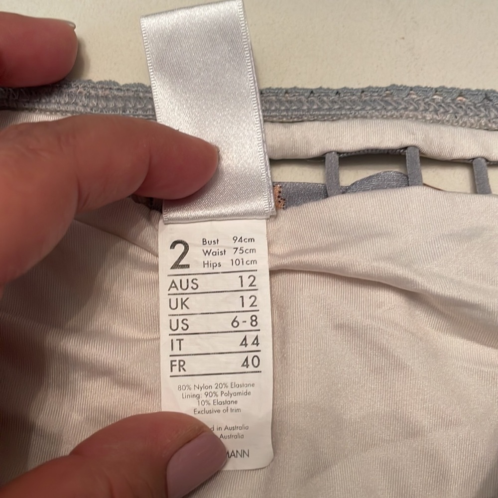 Zimmermann Gray Floral Bandeau Bikini Set - Picture 8 of 9